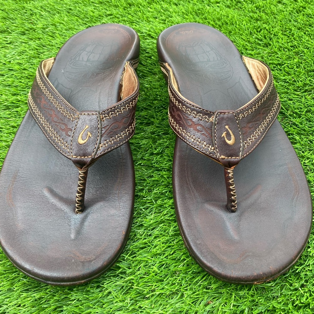 OluKai Akua Mens leather sandal